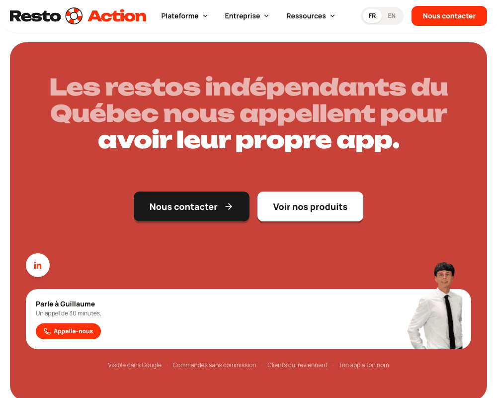Aperçu du projet Resto Action
